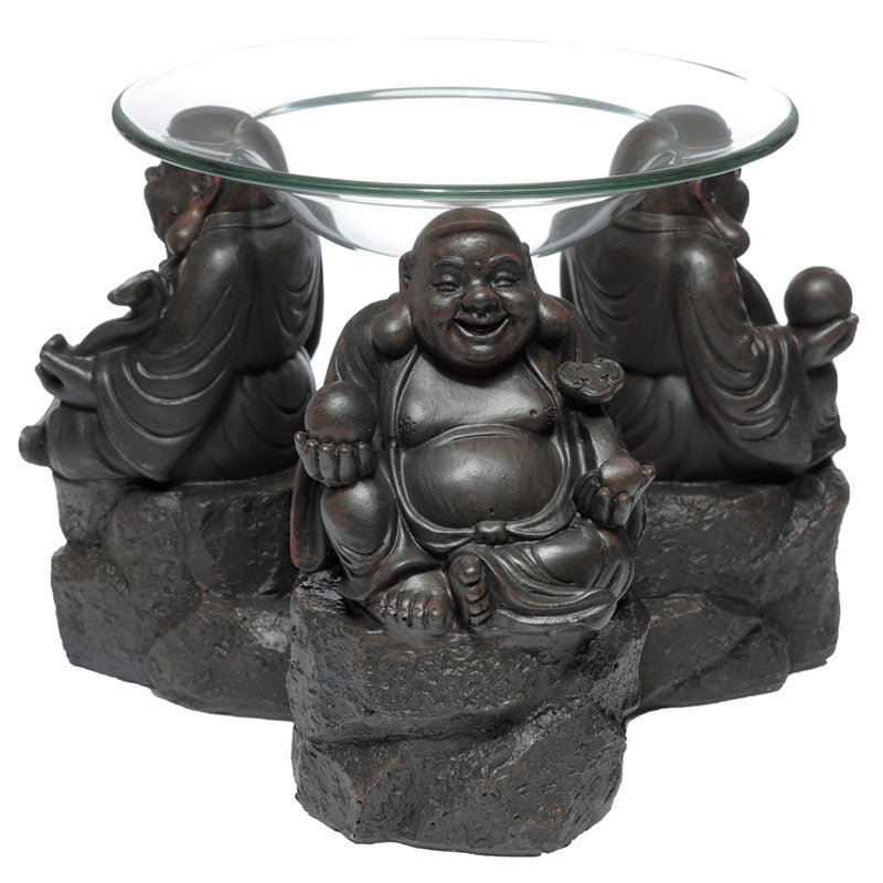 Resin Oil  and  Wax Burner - Peace of the East Wood Effect Chinese Buddha