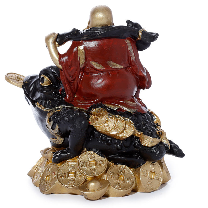 Decorative Chinese Buddha on Coins and Wealth Toad