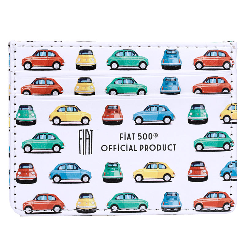 Contactless Protection Fabric Card Holder Wallet - Retro Fiat 500