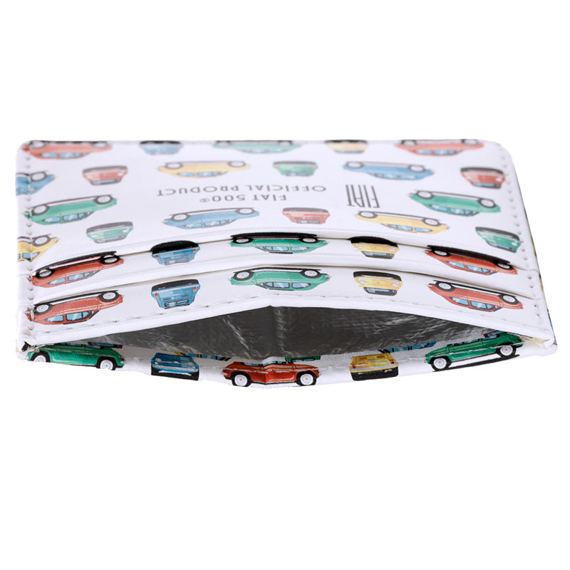 Contactless Protection Fabric Card Holder Wallet - Retro Fiat 500