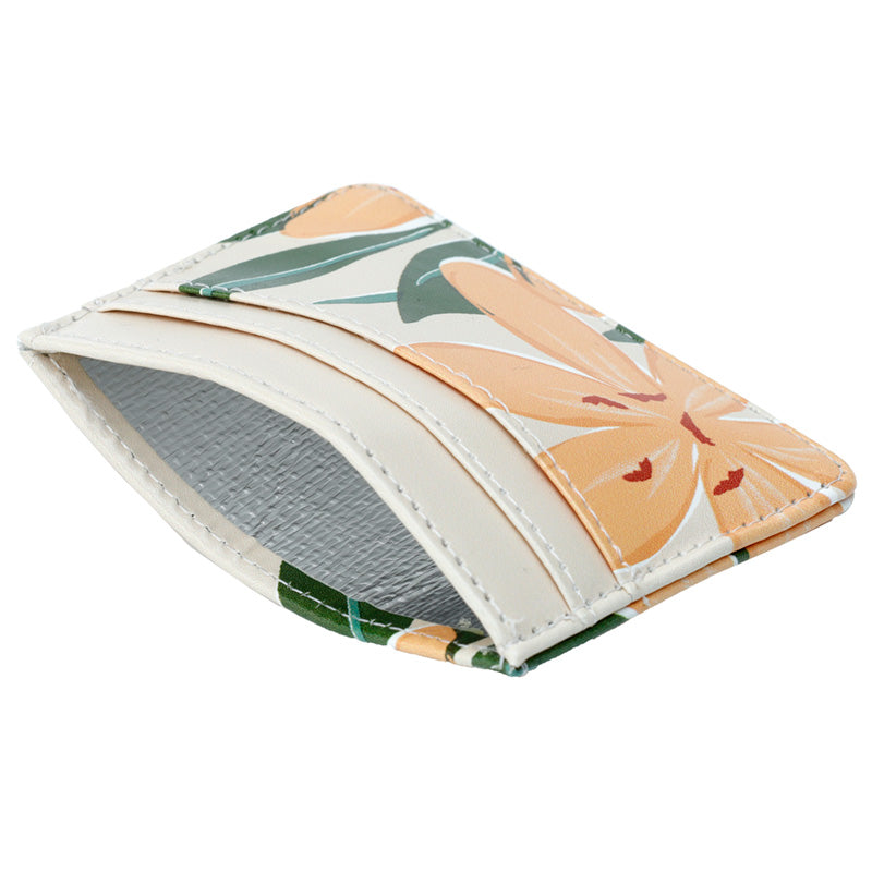 Contactless Protection Fabric Card Holder Wallet - Florens Botanical