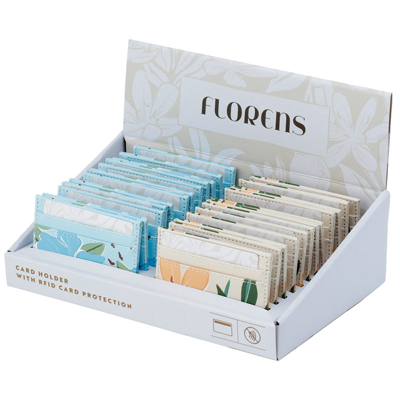 Contactless Protection Fabric Card Holder Wallet - Florens Botanical