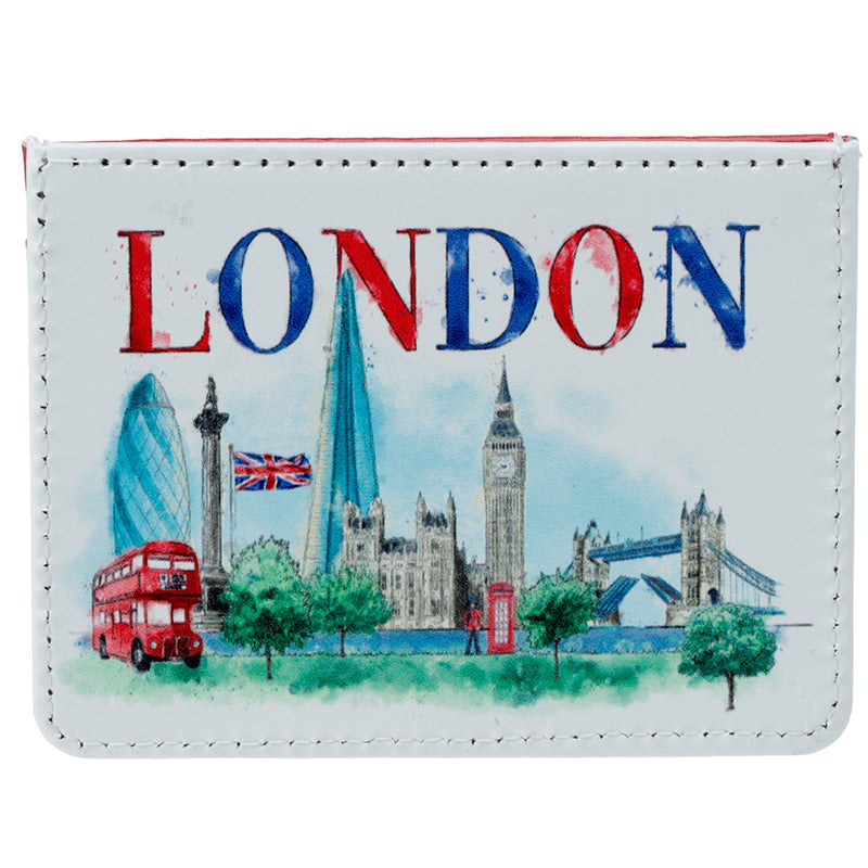 Contactless Protection Fabric Card Holder Wallet - London Tour