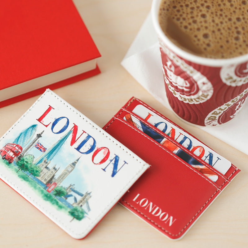 Contactless Protection Fabric Card Holder Wallet - London Tour