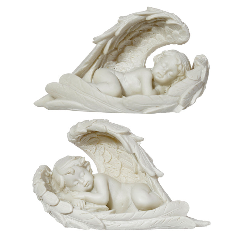 Sleeping Cherub Lying on Side Figurine