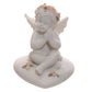 Collectable Cherub Sitting on Heart with Pink Roses