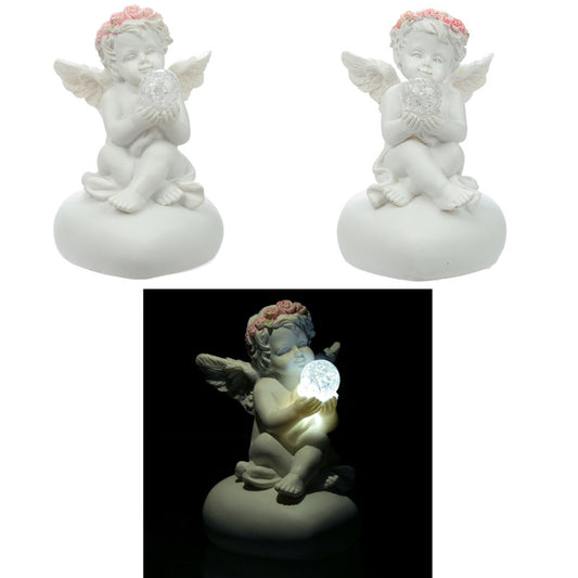 Rose Cherubs - LED Crystal