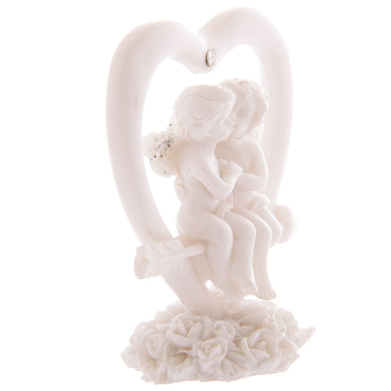 Cute Cupids Heart Cherub Figurine