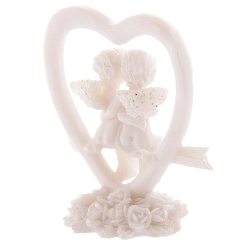 Cute Cupids Heart Cherub Figurine