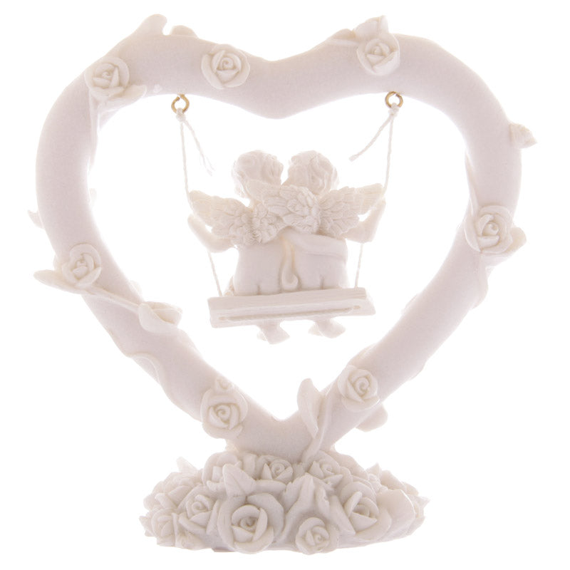 Cute Cherubs Floral Heart Swing