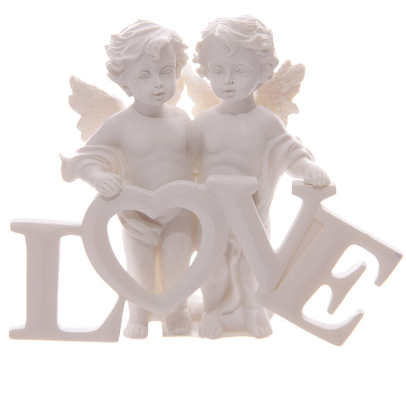 Cute LOVE Letters Cherub Couple