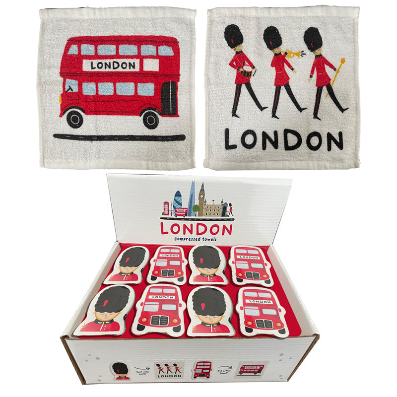 Compressed Travel Towel - London Icons