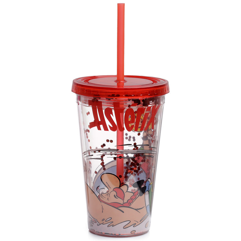 Asterix Double Walled Cup with Lid and Straw