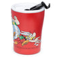 Reusable Stainless Steel Insulated Food  and  Drinks Cup 300ml - Asterix  and  Obelix Red