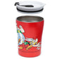 Reusable Stainless Steel Insulated Food  and  Drinks Cup 300ml - Asterix  and  Obelix Red