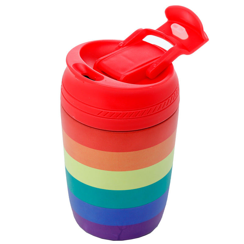 Reusable Stainless Steel Insulated Food  and  Drinks Cup 380ml - Somewhere Rainbow