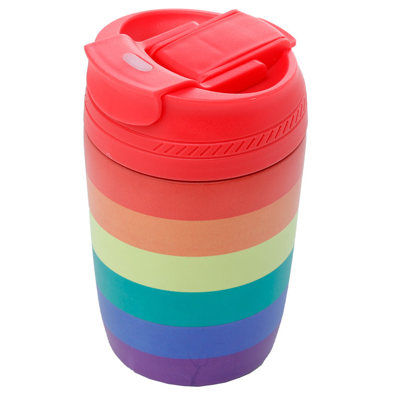 Reusable Stainless Steel Insulated Food  and  Drinks Cup 380ml - Somewhere Rainbow