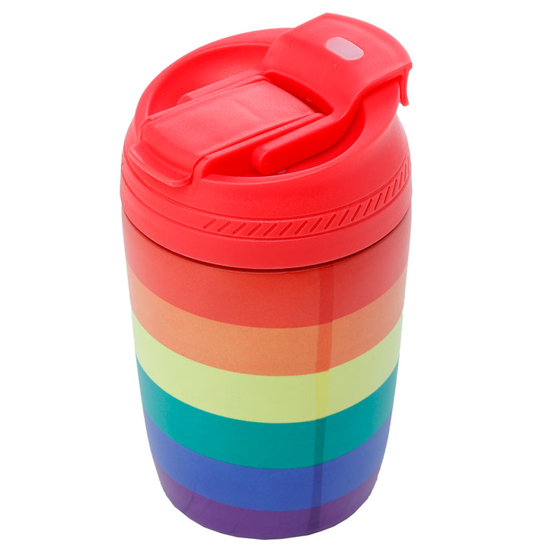 Reusable Stainless Steel Insulated Food  and  Drinks Cup 380ml - Somewhere Rainbow