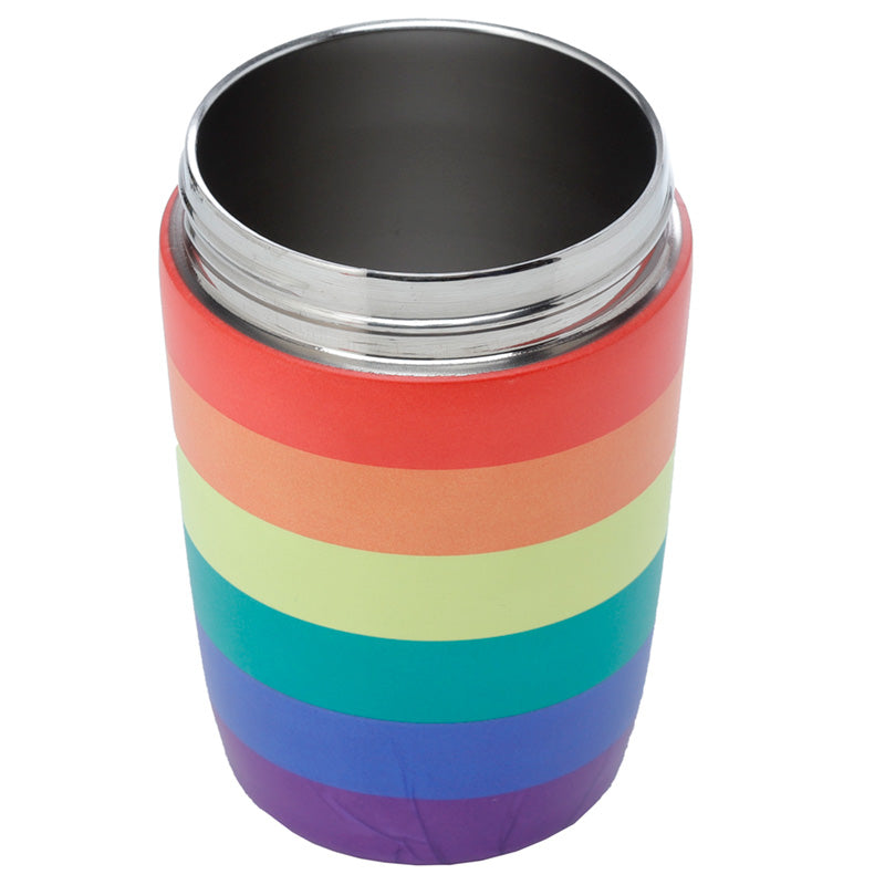 Reusable Stainless Steel Insulated Food  and  Drinks Cup 380ml - Somewhere Rainbow