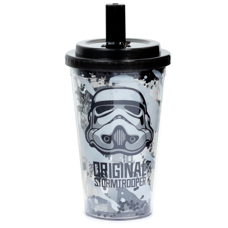 The Original Stormtrooper Shatter Resistant Double Walled Cup with Lid and Straw