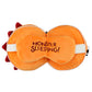 Monstarz Monster Orange Relaxeazzz Plush Round Travel Pillow  and  Eye Mask Set