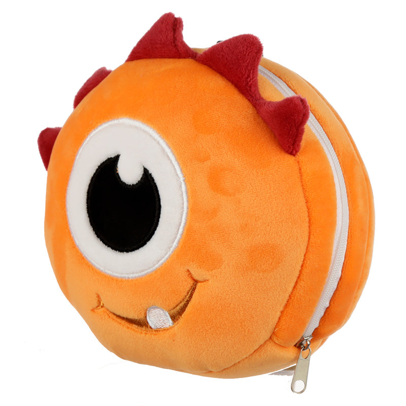 Monstarz Monster Orange Relaxeazzz Plush Round Travel Pillow  and  Eye Mask Set