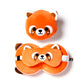 Red Panda Relaxeazzz Plush Round Travel Pillow  and  Eye Mask Set