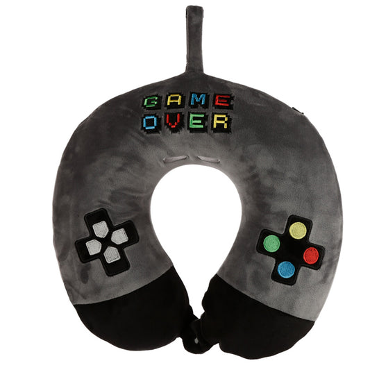 Retro Gaming Game Over Relaxeazzz Plush Memory Foam Travel Pillow