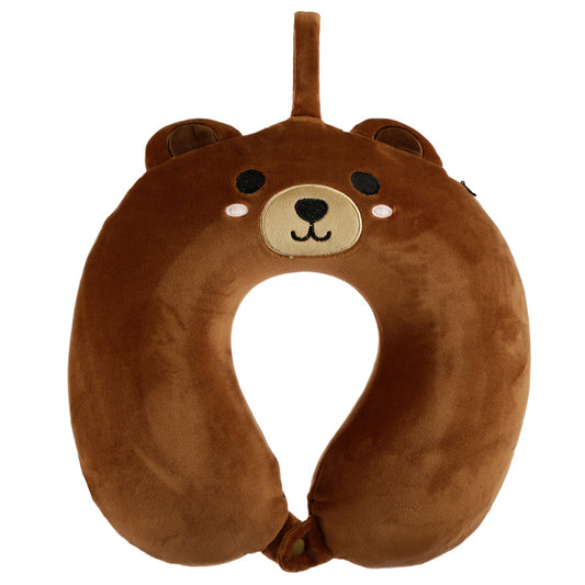 Bear Relaxeazzz Plush Memory Foam Travel Pillow