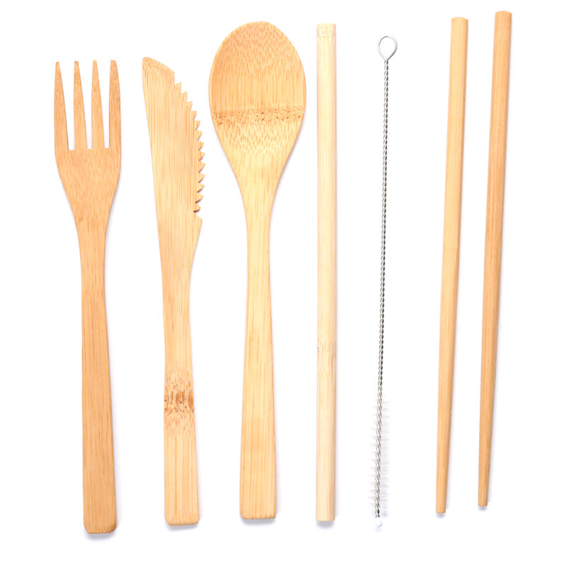 100% Natural Bamboo Cutlery 6 Piece Set - Nectar Meadow