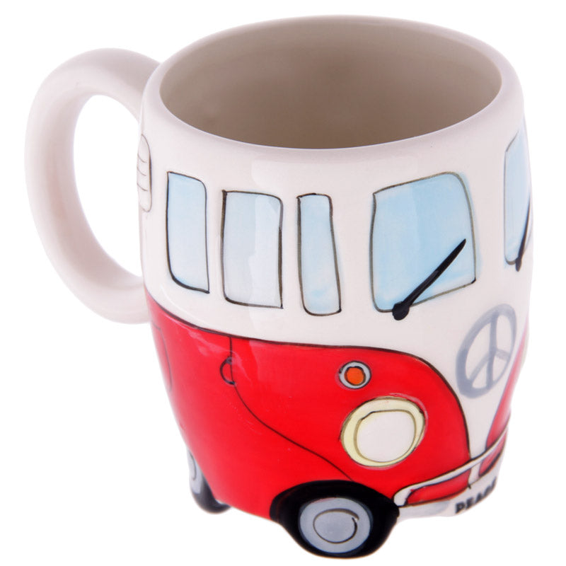 Funky Novelty Camper Van Design Ceramic Mug