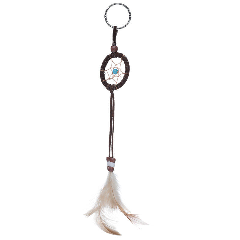 Dreamcatcher Keyring - Mini Feathers with Beads