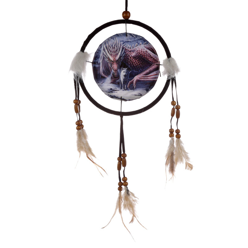 Dreamcatcher (Small) - Lisa Parker Alliance Dragon  and  Wolf