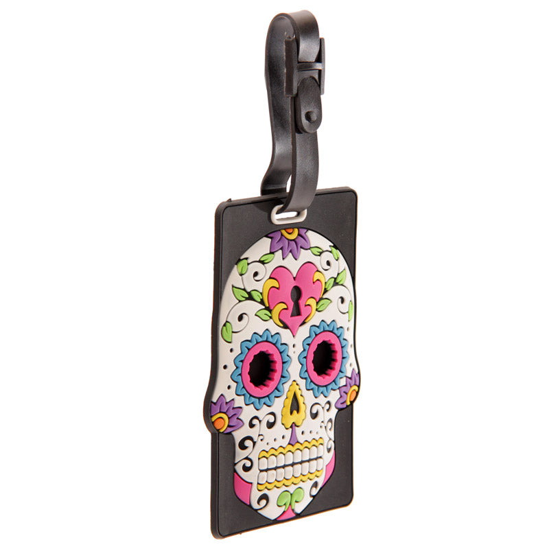 Day of the Dead Skull PVC Luggage Tag