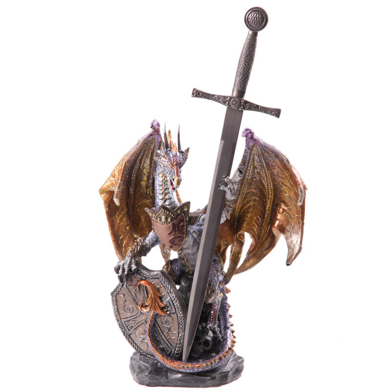 Fire Shield Dark Legends Dragon Figurine