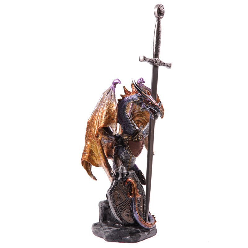 Fire Shield Dark Legends Dragon Figurine