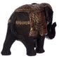 Decorative Thai Brushed Black and Gold Medium Elephant