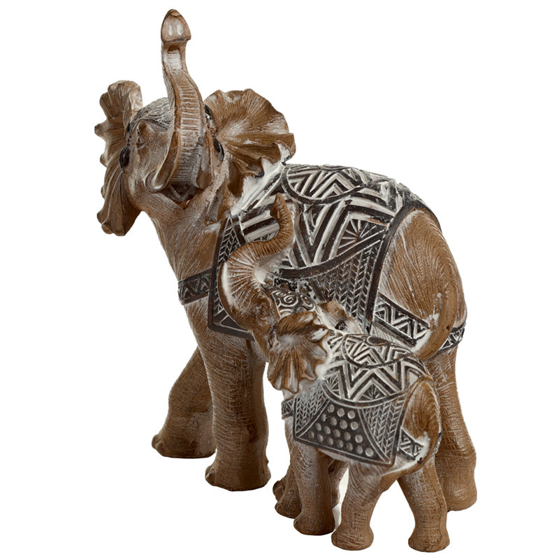 Decorative Elephant Wood Effect Figurine