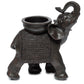 Decorative Tea Light Candle Holder - Peace of the East Wood Effect Elephant on Back