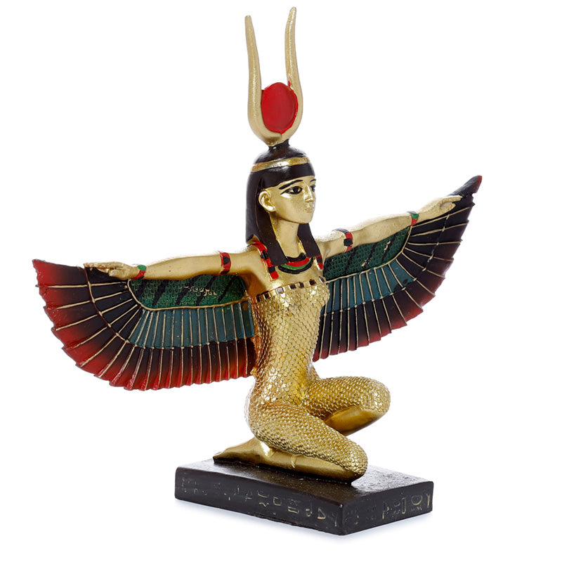 Decorative Gold Egyptian Winged Isis Figurine