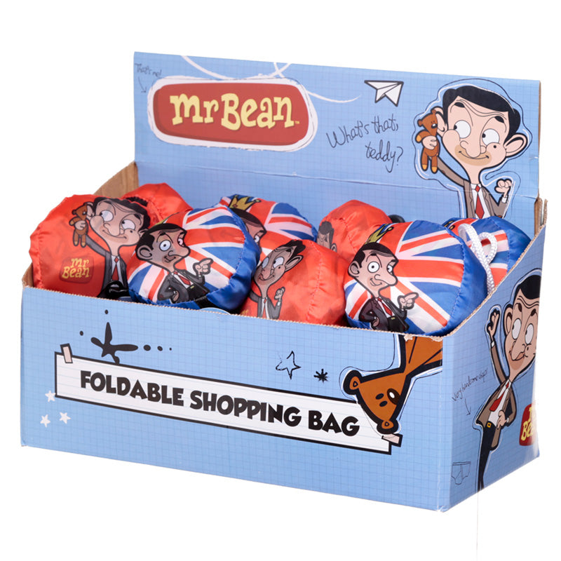 Handy Fold Up Mr Bean Shopping Bag with Holder