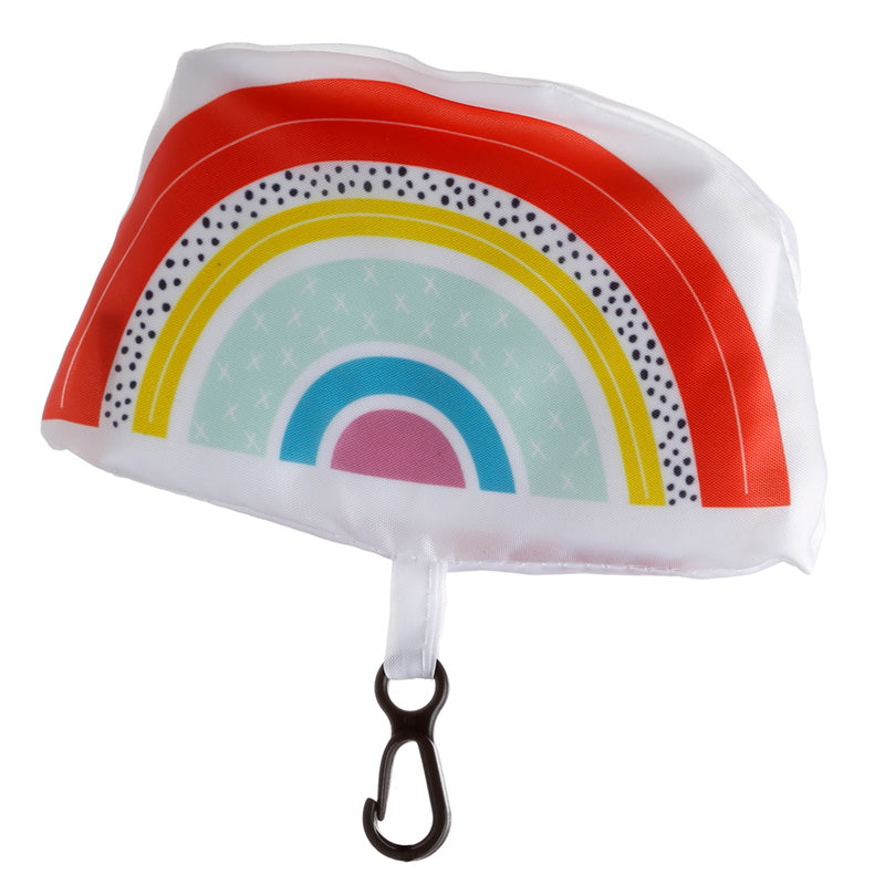 Handy Fold Up Somewhere Rainbow Shopping Bag with Holder