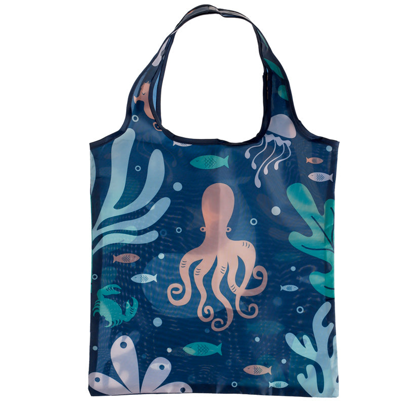 Handy Fold Up Eco Sealife Shopping Bag with Holder