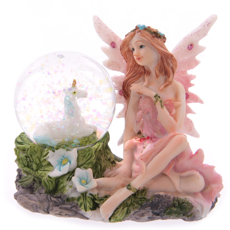 Glitter Flower Fairy Waterball Ornament