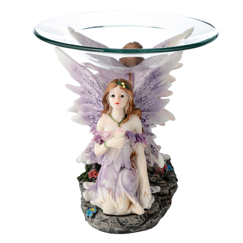 Meadow Flower Fairy Oil and Wax Burner with Glass Dish