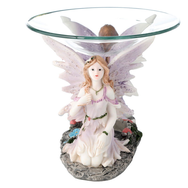 Meadow Flower Fairy Oil and Wax Burner with Glass Dish