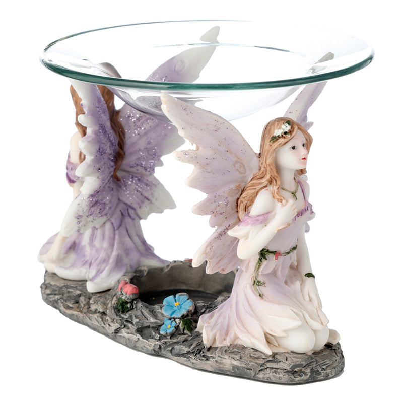 Meadow Flower Fairy Oil and Wax Burner with Glass Dish