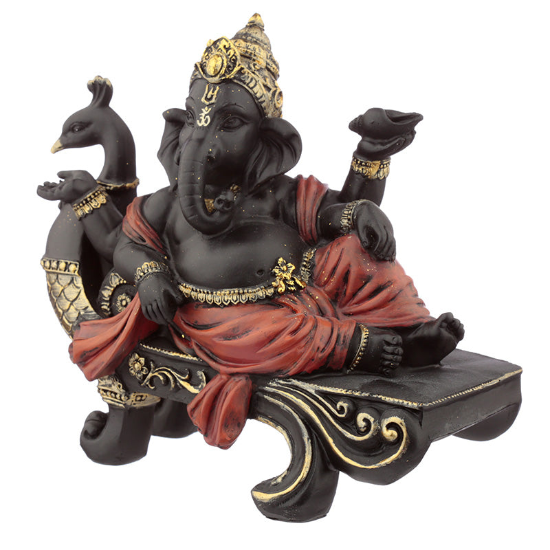 Decorative Ganesh Figurines - Peacock Bench