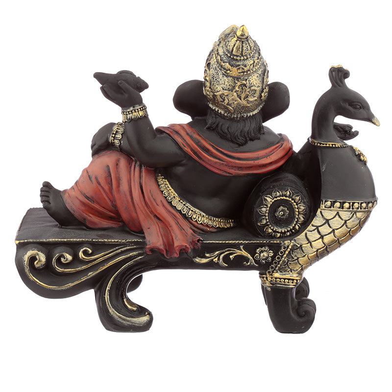 Decorative Ganesh Figurines - Peacock Bench