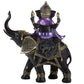 Decorative Purple, Gold  and  Black Ganesh - Riding Elephant